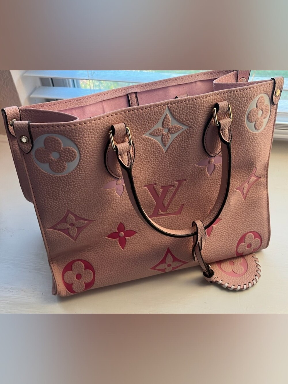 Ic9nic Pink Multicolor Monogram Tote